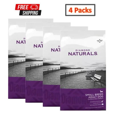 4 Pack,Diamond Naturals Small Breed Adult Dog Chicken & Rice Formula, 18 lb Bag - Image 1 of 4