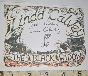 LINDA CALVEY DIE SCHWARZE WITWE HANDSIGNIERTE KARTE MIT COA - Bild 1 von 1