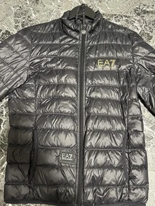 EA7 Emporio Armani Herren Schwarz Daunenjacke Übergangsjacke - Bild 1 von 5
