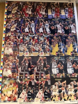 1996 Collectors Edge Time Warp Gold Set Uncut Sheet KOBE BRYANT ALLEN IVERSON RC - Image 1 of 4