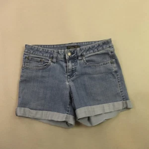 Prana Shorts Womens 2 Lightweight Outdoors Pockets Chino Casual Denim Blue - Picture 1 of 9