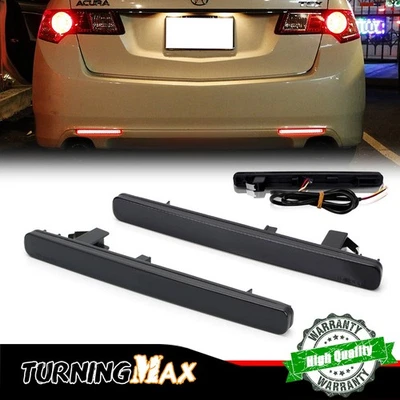 Luces LED de señal de freno trasero reflector de parachoques trasero de humo para Acura TSX 2009-2014 Foto 1 de 4