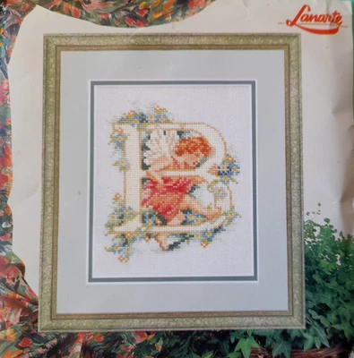 Cross stitch chart: Illuminated letter "B" with angel (Lanarte 33973) --[H19] - Image 1 of 2