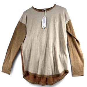 Smartwool Mens Soft Showpin Almond Heather Merino Wool Blend Sweater Sz M Medium - Picture 1 of 4