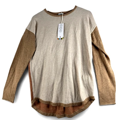 Smartwool Mens Soft Showpin Almond Heather Merino Wool Blend Sweater Sz M Medium - Image 1 of 4