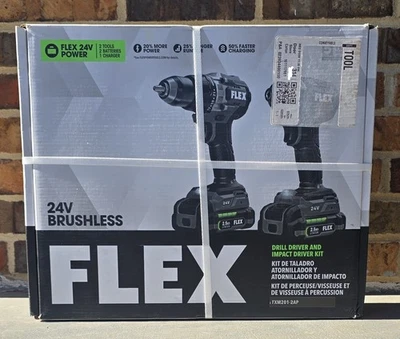 Nuevo Kit de Impacto Taladro Destornillador Flex 24V con 2 Baterías y Cargador FXM201-2AP Foto 1 de 3