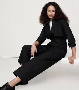 Banana Republic Baumwoll Popeline Kesselanzug Overall | schwarz Gr. 2 #743537 NEU - Bild 1 von 3