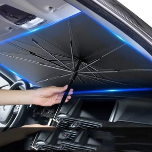 Faltbare Auto Windschutzscheibe Sonnenschutz UV Hitze Block Regenschirm - Bild 1 von 12