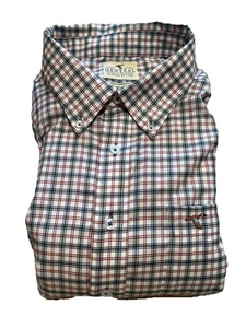 Genteal Shirt Men's XXL Check Button Down Long Sleeve Classic Casual Preppy - Picture 1 of 13