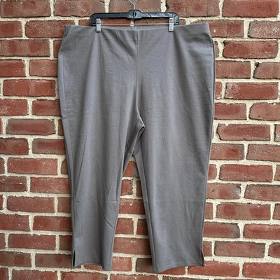 Eileen Fisher Women's $178 Cotton Ponte Pants slit ankle beige size 3X - Image 1 of 4