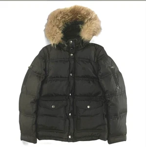 Chaqueta de plumón Burberry Black Label XL LL negra 3 vías capucha de piel a cuadros Nova casi nueva - Imagen 1 de 14