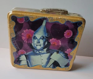 WIZARD OF OZ Tin Man MINIATURE LUNCHBOX  Candy Container TIN TOTE Sealed 1999 - Picture 1 of 6