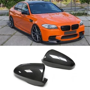 Real Carbon Fiber Side Wing Mirror Cover Caps Add-on For BMW F10 M5 2012-2016 - Bild 1 von 7