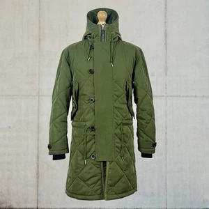 Pretty Green Award Rautensteppparka mit Kapuze Fischschwanz in Grün Größe XS - Bild 1 von 20
