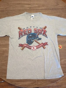 Boston Red Socks MLB Baseball 2004 American League Medium/Large Gray T Shirt - Picture 1 of 4