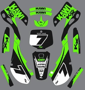 Graphic Kit for 1999-2002 Kawasaki KX250 KX Decals Green black sticker - Picture 1 of 1