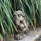 Handgefertigte gotische Trollskulptur Harz verwelkt alter Mann Statue Outdoor