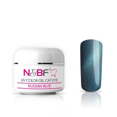 Cat Eye Magnet Gel 5ml Russian Blue | Blau UV Effekt Color Farbgel Nagellack  - Bild 1 von 4
