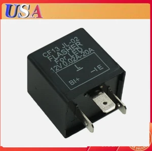 3-Pin Car Flasher Relay Fix Light LED Lamp Turn Signal Hyper Flash CF13 JL-02 - Bild 1 von 14