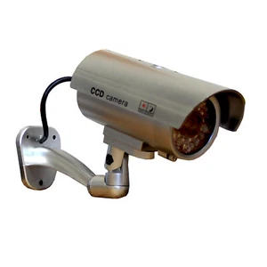 Dummy Security Camera Fake Infrared LEDs Blink Flashing Light Home Surveillance  - Picture 1 of 6