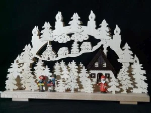 Schwibbogen mit Weihnachtsmann und Stritzelkinder Größe =50x31cm NEU Erzgebirge  - Picture 1 of 1