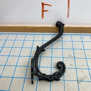 Metal Black Style Double Hook Bath Towel Coat Hat Classic Style - Picture 1 of 11