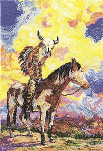 Cross Stitch Kit ~ Design Works Native American Sunset #DW2927 SALE! - Picture 1 of 4