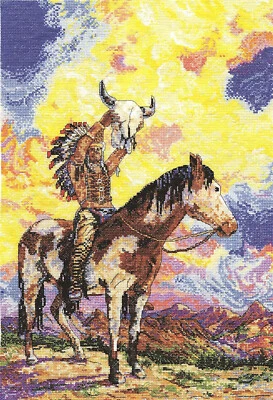 Cross Stitch Kit ~ Design Works Native American Sunset #DW2927 SALE! - Image 1 of 4