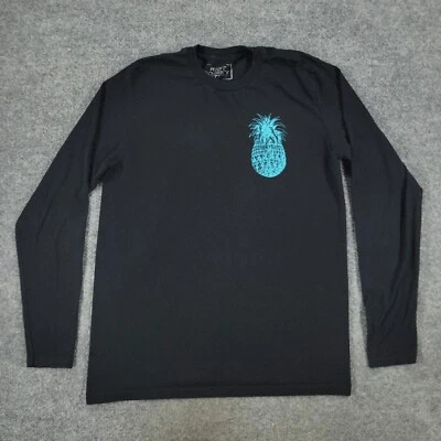 Riot Society Shirt Men Medium Black Pineapple Graphic Tee Crew Neck Long Sleeve - Image 1 of 4