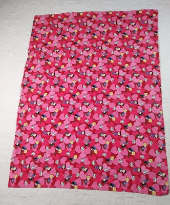 Peanuts Fabric Lucy Schroeder Hearts Valentines 44x32.25 Spring Industries 2003 - Image 1 of 4