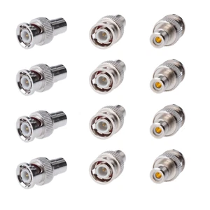 BNC Male to RCA Female Coaxial Coax Connector for CCTV Security Camera Cable LOT - Picture 1 of 4
