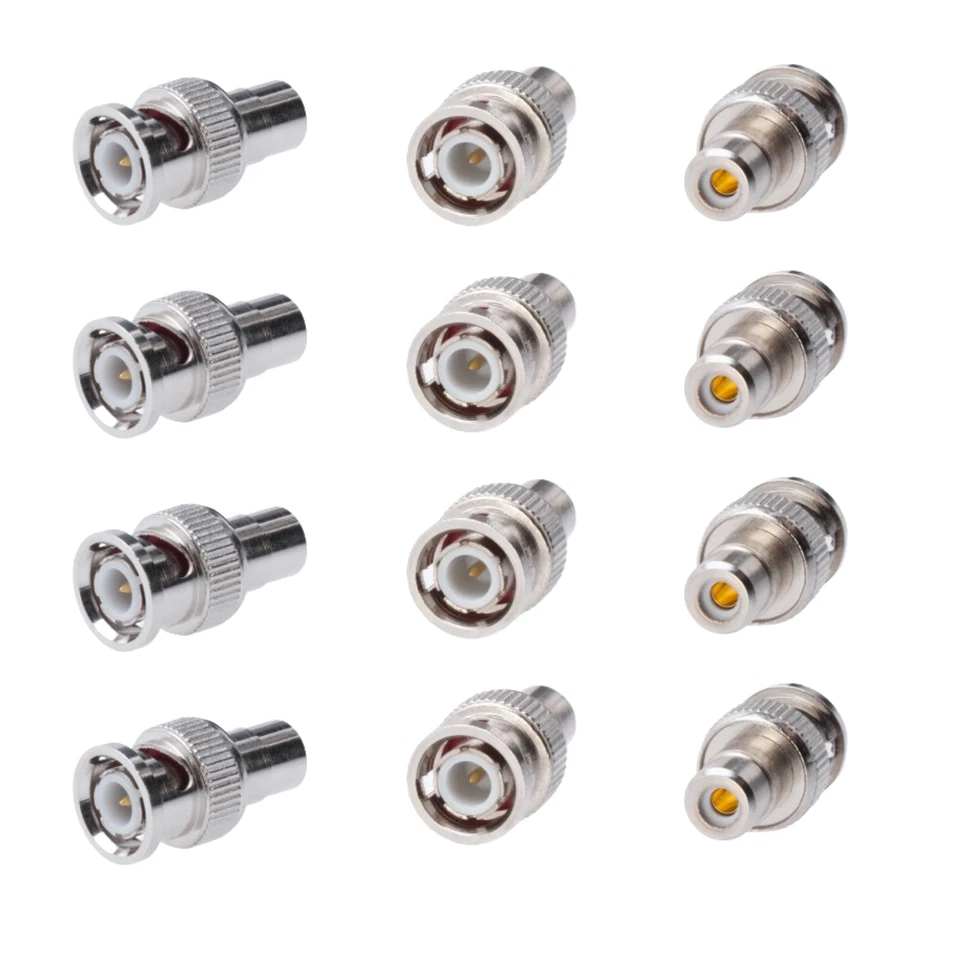 BNC Male to RCA Female Coaxial Coax Connector for CCTV Security Camera Cable LOT - Image 1 of 4