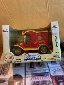 Gearbox 1912 Ford Shell Motor Oil 1:25 Scale Tanker Truck Bank Toy  - Picture 1 of 3
