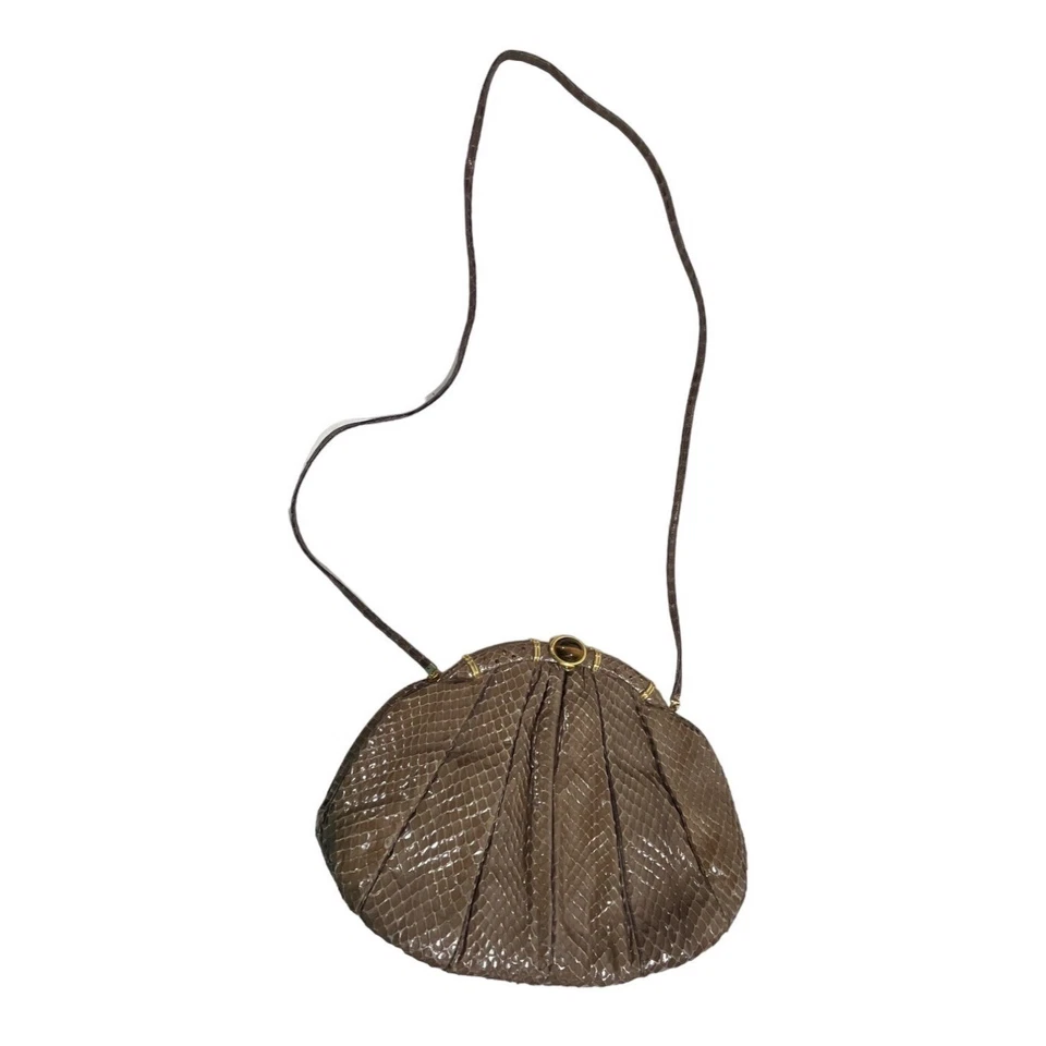 Bolso Bandolera Judith Leiber Mujer Marrón Piel de Serpiente y Muñequera Combo Talla M Foto 1 de 4