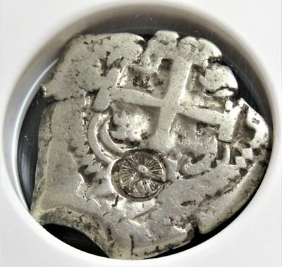 Guatemala: Central American Rep. Counterstamped Cob 8 Reales ND (1839) VF35 NGC - Image 1 of 4