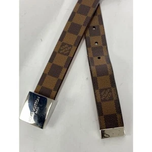 Cintura Louis Vuitton Santur Enventour M6810W Damier Ebene pelle marrone Spagna originale - Foto 1 di 6