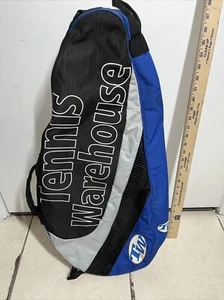 Tennis Warehouse 6-Pack Racquet Bag Blue Black - Picture 1 of 12