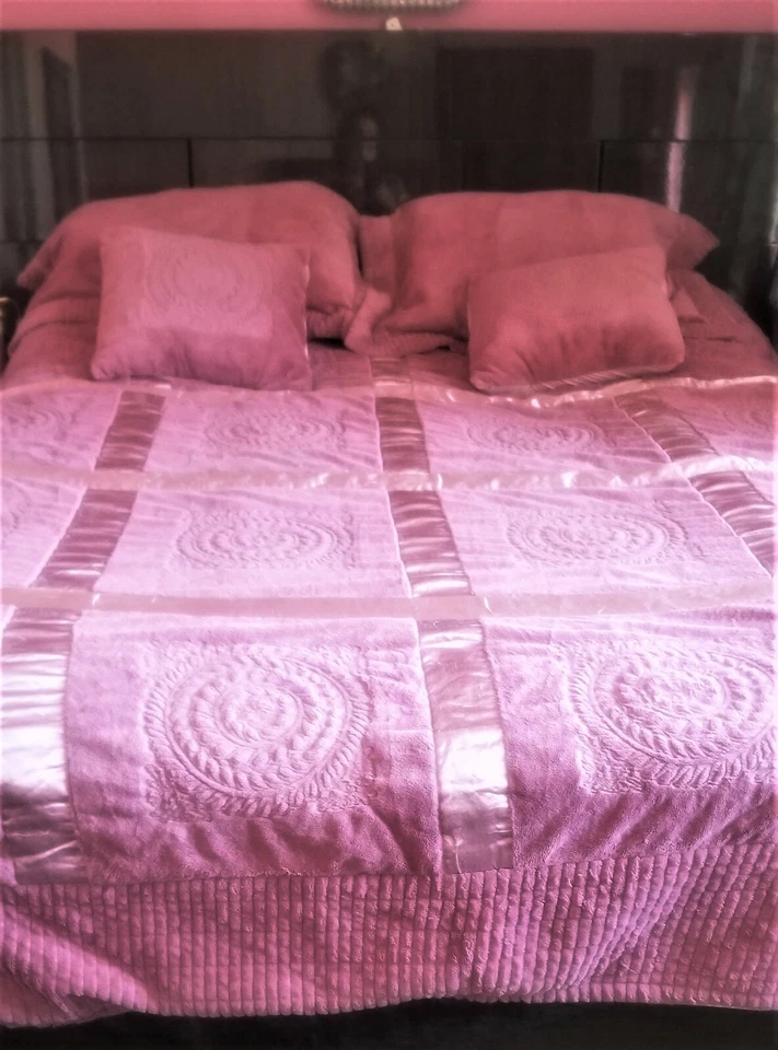 REFINEHOME постельного белья розовый мягкий кровать чехол 4 наволочка 3D вышитый комплект 5 шт. - Изображение 1 из 4