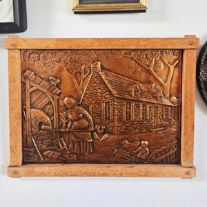 Mid-Century Copper Repoussé Plaque by Albert Nadeau - Picture 1 of 6