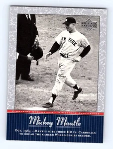 2001 Upper Deck #MM44 Mickey Mantle Pinstripe Exclusives Mickey Mantle - Picture 1 of 2