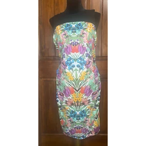 Nicole by Nicole Miller Multi Color Floral BodyCon Style Dress Size 10 - Picture 1 of 7
