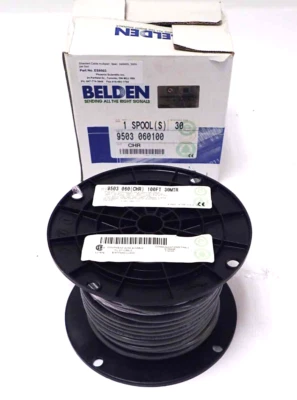 BELDEN 9503 060100 MULTI-PAIR CABLE 24AWG FOIL SHIELD APPROX. 100 FT  NEW - Image 1 of 4