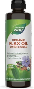 Nature's Way Organic Flax Oil Super Lignan, Omega-3, Omega-6, Omega-9 Fatty Acid - Picture 1 of 6