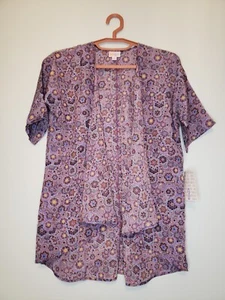 LulaRoe Bianka Girls Sz 3 Short Sleeve Open Front Cardigan Blouse Star  NWT - Picture 1 of 7