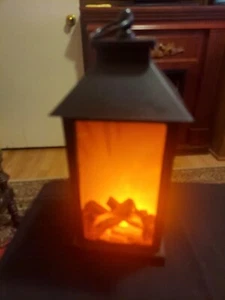 Cozy Decorative LED Flameless Fireplace Lantern. - Picture 1 of 3