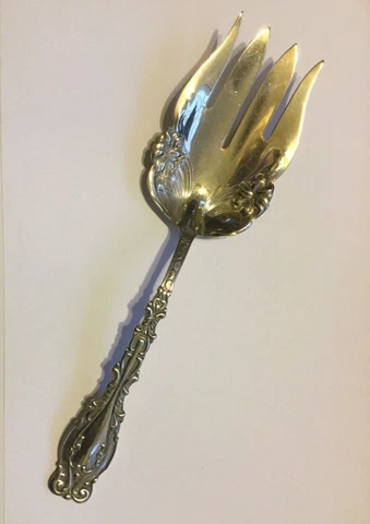 Frank Whiting Sterling “Josephine” Pattern Large Serving Fork Antique Vintage Cover