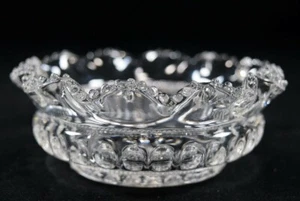 Set of 4 EAPG Heisey Punty Band Clear Crimped Scallop Nappy Comport Berry Bowls - Picture 1 of 9