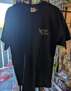 Swamp People Crocodile Hunter T-Shirt Mens Size L Black Green Crocodile Graphic - Picture 1 of 3