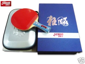 Raqueta de pádel de ping pong de gama alta DHS HURRICANE mango largo con 2 pelotas - Imagen 1 de 7