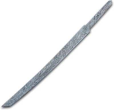 Damascus Katana Sword Blank Blade Full Tang Handmade - Image 1 of 4